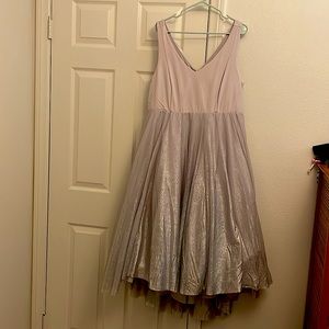 Purple ombré glitter hi-lo formal dress NWT!